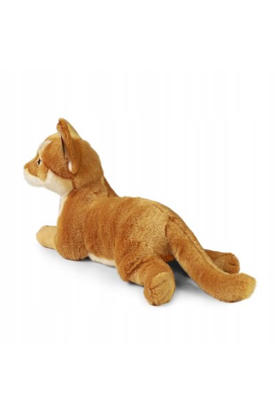 NO BRAND Pisicuță abisiniană „Tigrul deșertului”, culcată – 30 cm