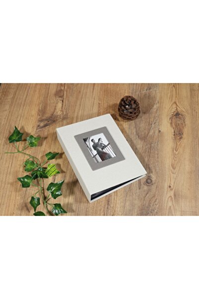 13x18cm 100 Adet Fotoğraf Kapasiteli Koton Desenli Lüks Fotoğraf Albümü KREM