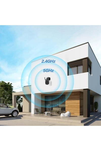 NO BRAND Cameră de exterior rotativă 2.5K 4Mp cu lentilă dublă, zoom 6×, Wi-F...