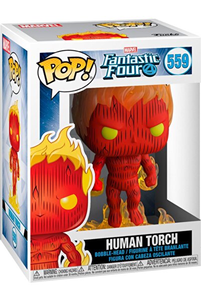 NO BRAND FUNKO POP! MARVEL FANTASTIC FOUR FIGURINĂ BOBBLE-HEAD TORȚA UMANĂ 559