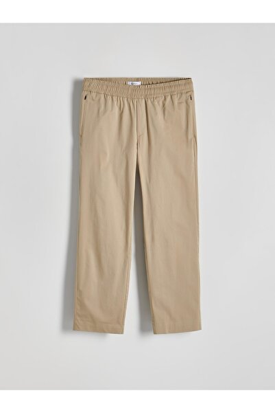 NO BRAND Pantaloni din bumbac chino bej, Classic Reserve, m