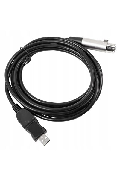 NO BRAND Cablu adaptor USB tată la XLR mamă, 3 metri, cablu microfon USB 2.0