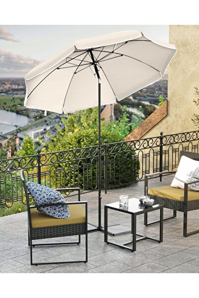 NO BRAND Umbrelă de plajă și grădină Ø160 cm Protecție UV UPF 50+
