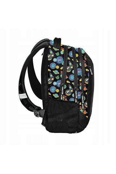 NO BRAND Rucsac școlar Beuniq cu multiple compartimente, Negru, Multicolor, 24 L