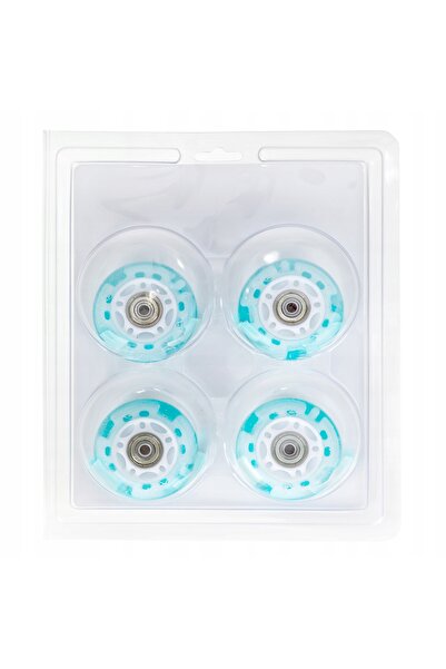 NO BRAND 8 roți luminoase cu LED-uri pentru patine cu rotile Raven Zoya Mint,...
