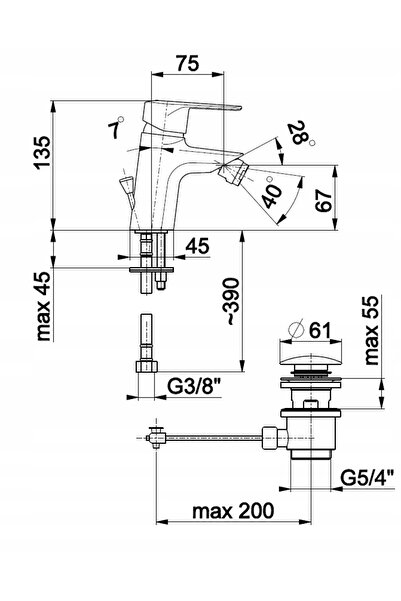 NO BRAND Kfa Bidet cu baterie, german
