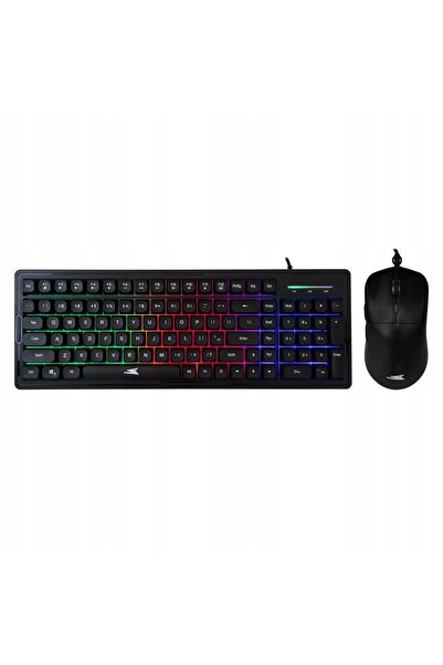 NO BRAND Kit de gaming pentru gameri: Mouse, tastatură cu membrană, iluminare...