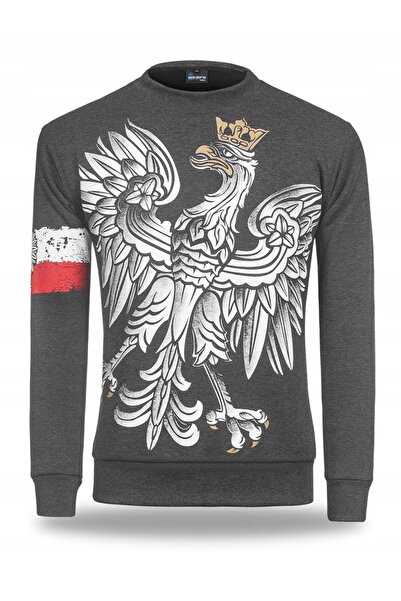 NO BRAND Hanorac Polonia Vultur Patriotic în Kor Antracit 4XL
