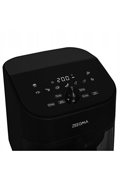 NO BRAND Zeegma Ze-Knapper Chef Negru 1600 W 6.5 L Friteuză cu aer cald