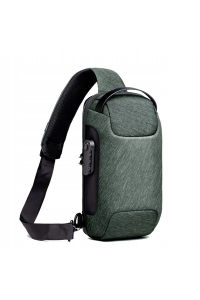 NO BRAND Geantă Crossbody Urbană de Umăr Impermeabilă cu USB + Cablu