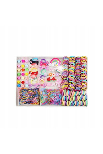 NO BRAND Set de 816 accesorii de păr - fundițe, elastice de păr și agrafe pen...
