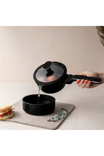 NO BRAND Vas Rondel cu capac 16cm Berlingerhaus Bh- 8350 Colecția Black Rose