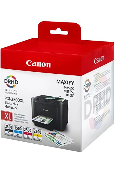 NO BRAND 4X Cartușe de cerneală noi Pgi2500Xl Canon Maxify Ib4050 Ib4150 Mb50...