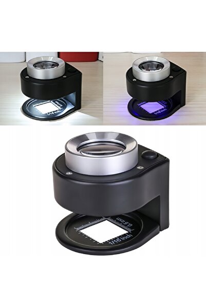 NO BRAND Lupă pentru bijutieri și numismatice, microscop 30X, USB-C, LED UV