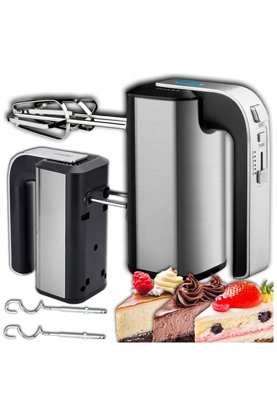 NO BRAND Mixer de mână 300W, Robot de bucătărie, Turbo puternic, 4 capete de ...