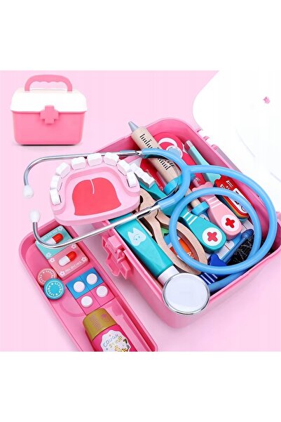 NO BRAND Set medical pentru copii, 34 de piese, valiză cu accesorii, trusă de...