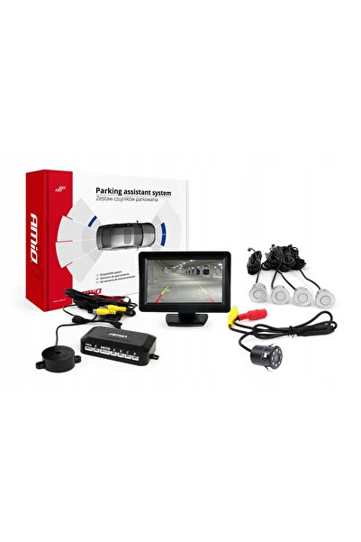 AMIO TFT01 Kit de senzori de parcare de 4.3 " cu cameră, 4 senzori, interior ...