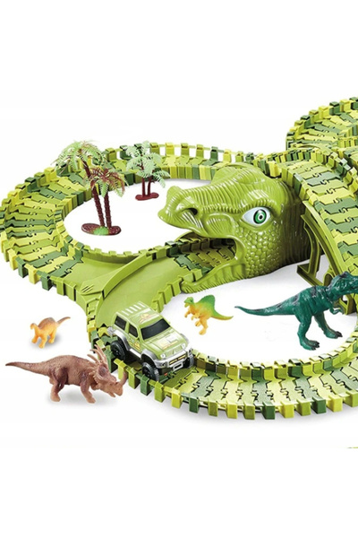 NO BRAND Mega Set Circuit de Curse XXL Dinozaur Parc Dino Mașină Cadou Sărbăt...