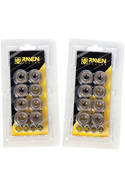 NO BRAND 8x Roți de role negre 76mm + 16x Rulmenți Raven Abec7