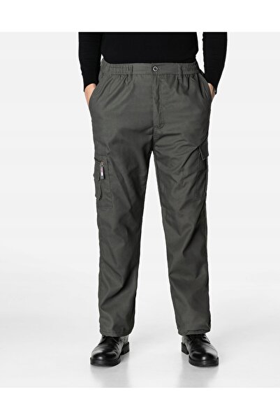 NO BRAND Pantaloni de luptă pentru bărbați, mari, călduroși, căptușiți cu fle...