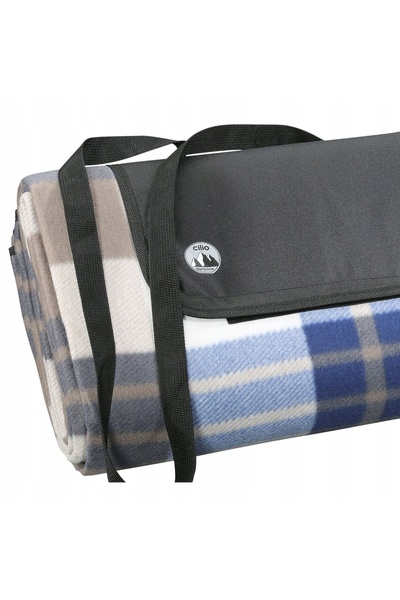 NO BRAND Pătură de picnic 145 x 130 cm impermeabilă albastru-maro CILIO
