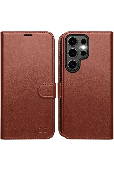 NO BRAND Husă din piele tip carte Ocase pentru Samsung Galaxy S25 Ultra RFID ...