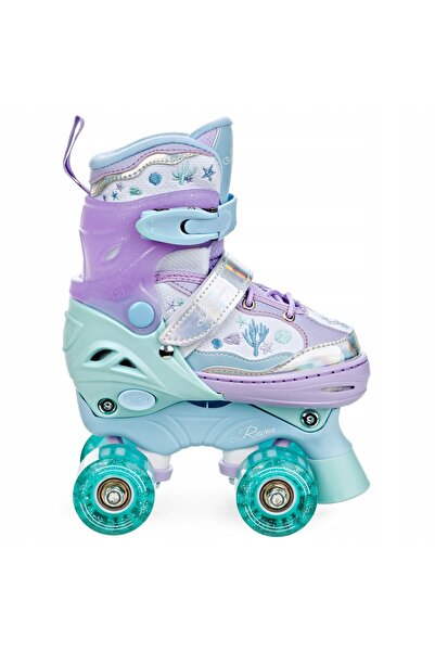 NO BRAND Patine de patinaj artistic 2 în 1 reglabile Raven Isla Violet 27-30 ...