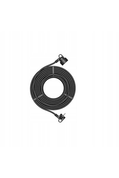 NO BRAND Cablu prelungitor retractabil 10m 3x1,5 mm² din cauciuc 1 priză Negr...