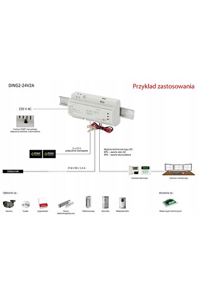 NO BRAND Pulsar Ding2-24V2A 24V CC 2A Sursă de alimentare bufferizată pentru ...