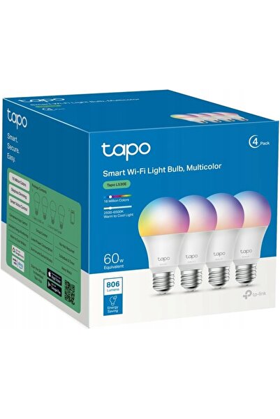 NO BRAND Bec LED E27 Wifi RGB Pachet 4 bucăți Reglabil Temperatură de culoare...