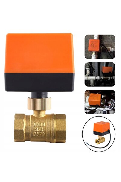 NO BRAND Electrovalvă cu bilă 3/4 țoli cu actuator 230V DN20 pentru apă