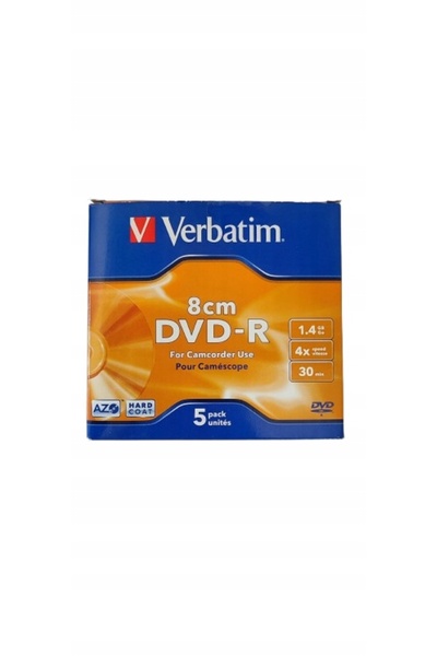 NO BRAND Discuri DVD-R pentru camere Verbatim 8cm 1,4Gb 5 bucăți