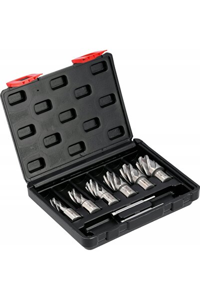NO BRAND Set de 8 burghie HSS pentru mașină de găurit magnetică cu coadă Weldon