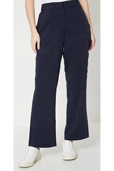 NO BRAND Pantaloni bleumarin, croială dreaptă, cu buzunare, Oasis 40