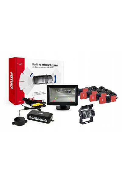 AMIO Kit senzori de parcare TFT01 4.3 " cu cameră HD-502-IR, 4 senzori, negru