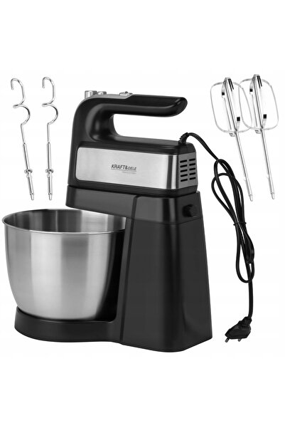 NO BRAND Robot de bucătărie mixer cu bol, 1000W, 4,5L, robust, cu bază și acc...