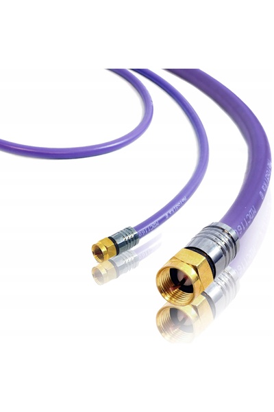 NO BRAND Melodika Mdf25 Cablu Antenă Purple Rain Conectori Tip F OFC 99.99% 2.5m