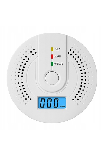 NO BRAND Senzor de gaz CO, Detector de monoxid de carbon, Afișaj LCD, Avertiz...