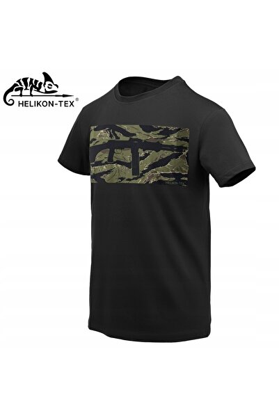 NO BRAND Tricou Helikon Rpd Negru/Dungi Tigru R.S.