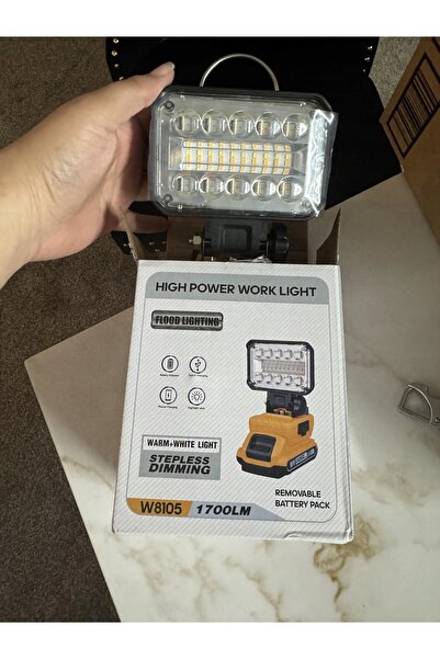 NO BRAND Lampă de lucru LED de 20W cu suport USB pentru DEWALT 18V, cu reglar...