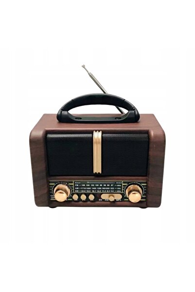 NO BRAND Radio retro Bluetooth AM FM SW difuzor portabil antenă baterie vintage