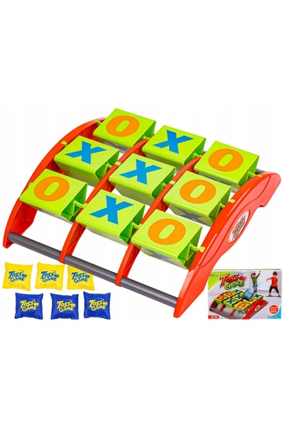 NO BRAND Joc de îndemânare pentru familii numeroase, tip tic tac toe, cu săcu...
