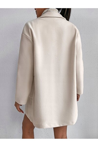 NO BRAND Palton cremos, elegant, lejer, neted, de tranziție, clasic, Shein XXS
