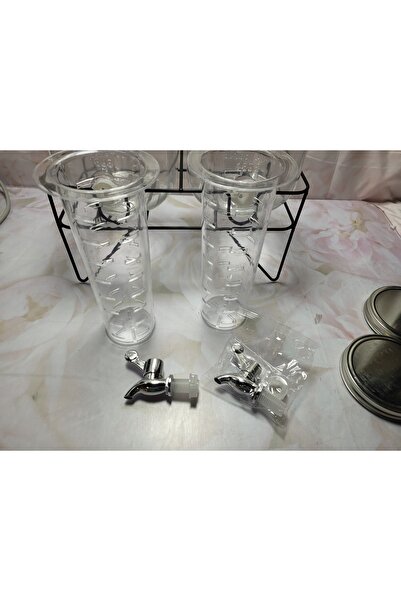 NO BRAND Dozator de băuturi cu mâner, set de pahare, 2 bucăți, 4 L, cu robine...