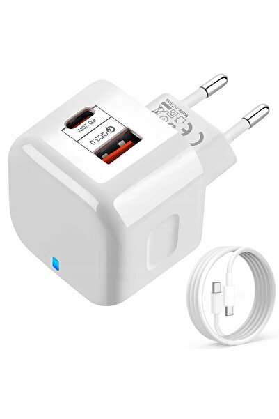 NO BRAND Încărcător rapid Qc 3.0 Pd 20W pentru telefon + Cablu USB-C la USB-C