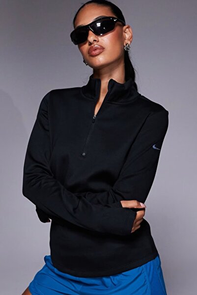 Nike One Training Dri Fit Half Zip Midlayer Long Sleeve Top Kadın 1/2 Fermuar...
