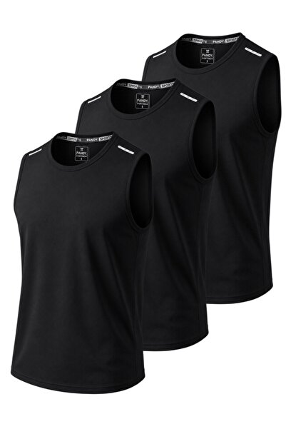 pandy 3-pack Quick Dry Breathable Athletic Technical Athlete Zero Sleeve T-shirt