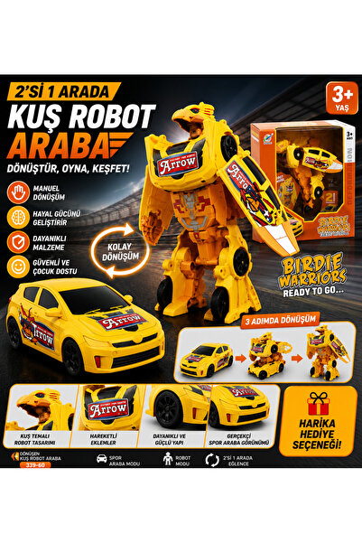 TRUST STORE سيارة روبوت على شكل طائر قابلة للتحويل 2 في 1، لعبة سيارة رياضية ...