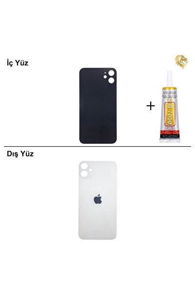 ARSKİNG iPhone 11 Beyaz Arka Kapak Arka Cam Batarya Kapağı Lazer Kesim Kapak ...