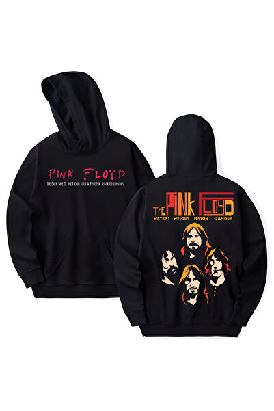 STİL-X Pink Floyd Printed Cotton Long Sleeve Hooded Sweatshirt with 3 Yarns